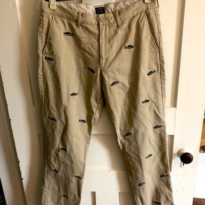 J Crew Sutton Pants with Trout Detail